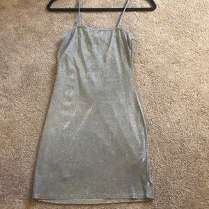 Silver body con dress